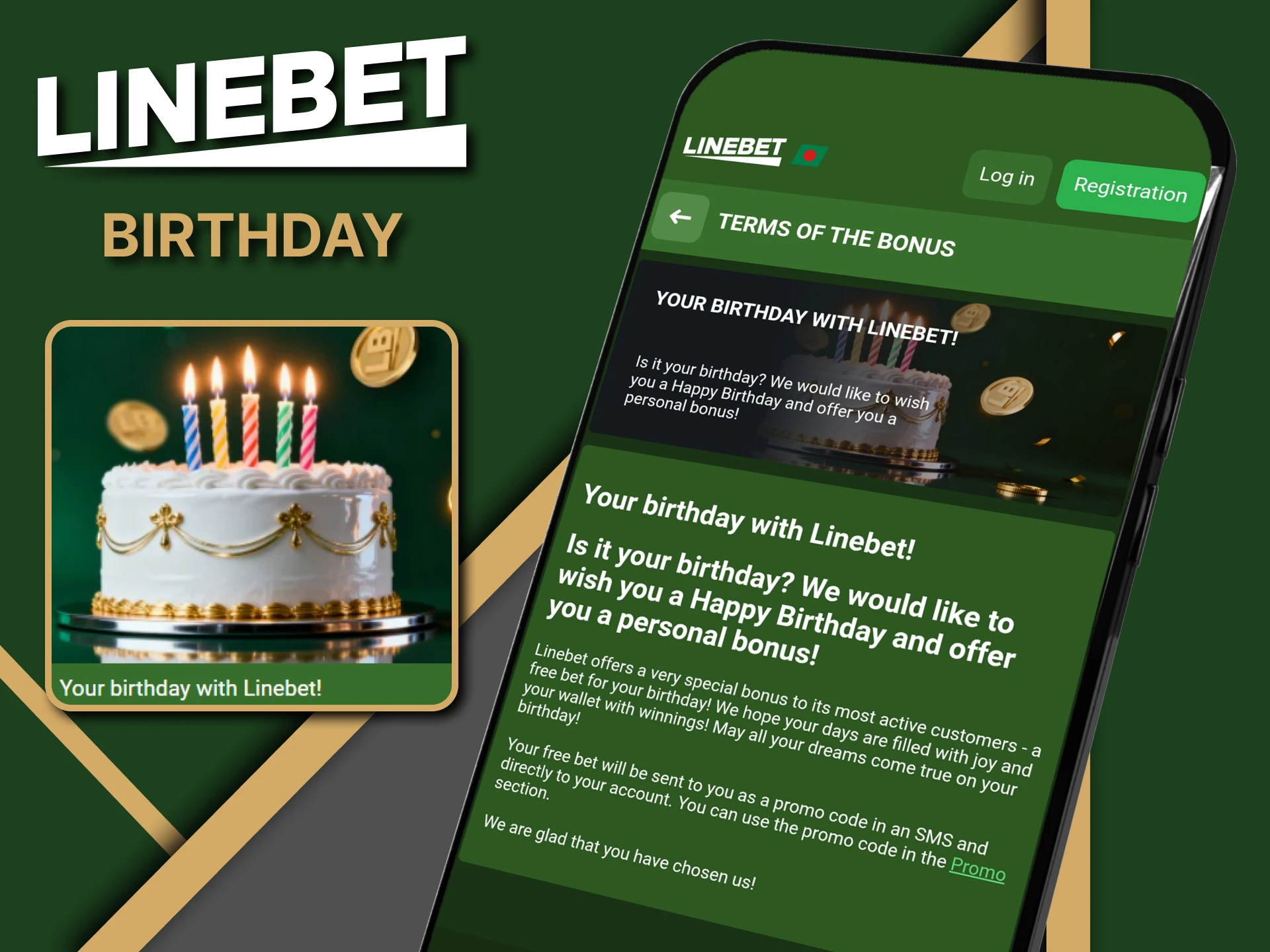 On your birthday, you will receive a bonus from the Linebet app.