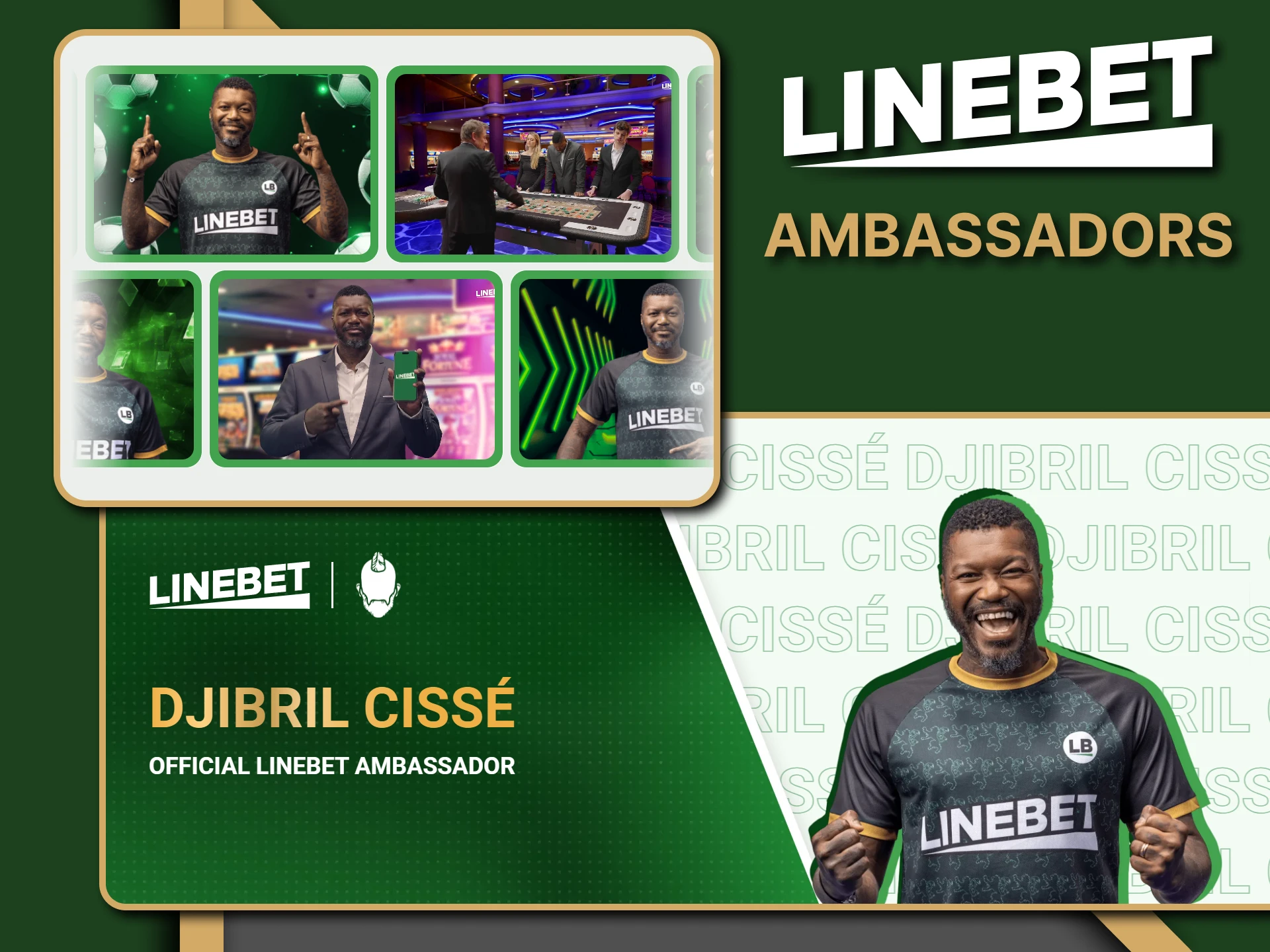 The Linebet team has its own ambassadors.